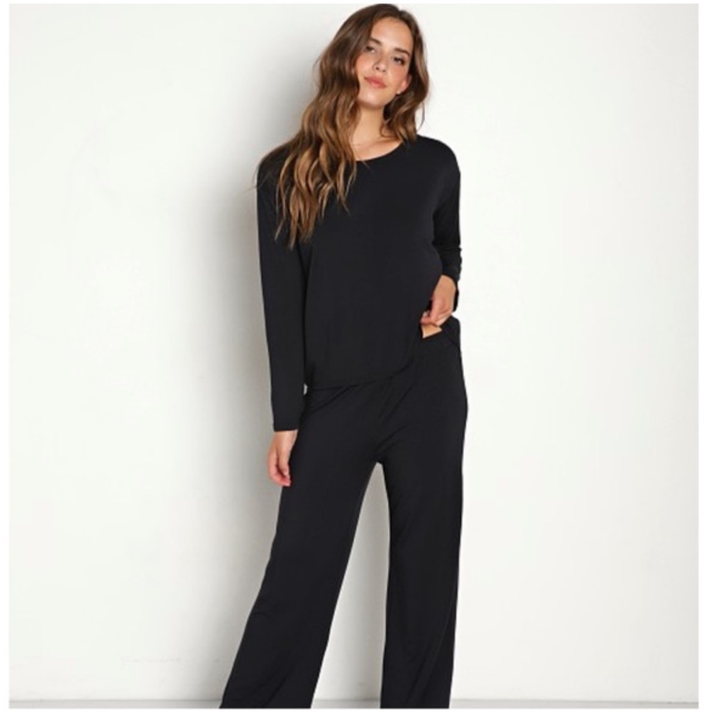 Ebberjay Black Gisele Set Pants And Top Set Pajama